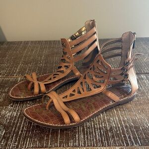 Sam Edelman Georgia Gladiator Sandal ~ Brown ~ 8